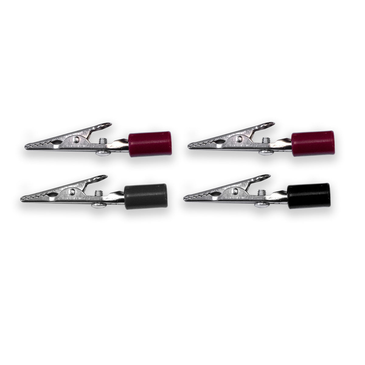 010013 - RoHS Compliant Alligator Clips Set with Red & Black Handles (Pack of 20)