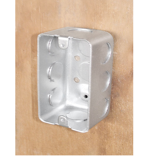 4-1/8" Long x 2-1/2" Wide x 1-7/8" Deep Drawn Oversized Handy Box With Conduit KO's G20281 (Pack of 100)