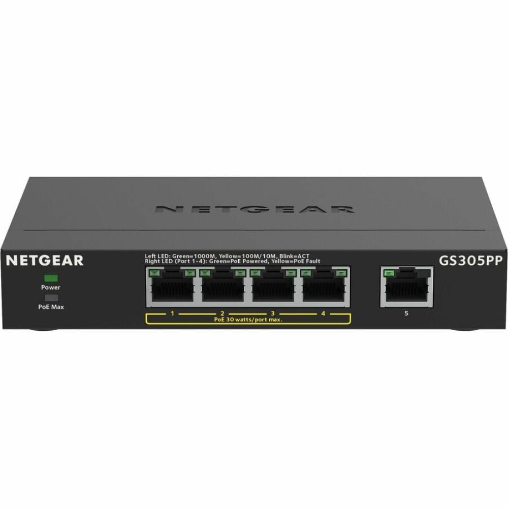 GS305PP-300NAS - 5-Port PoE+ Switch for Efficient Home Office Networking