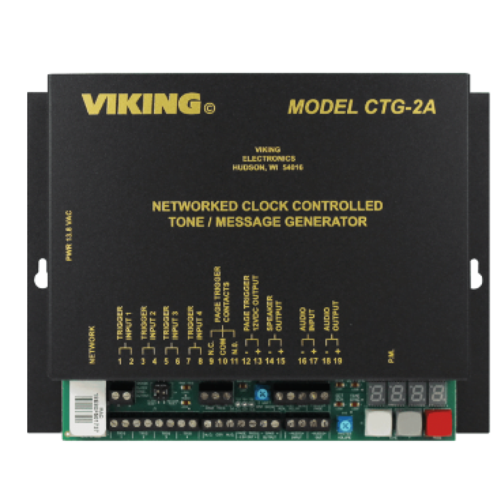 CTG-2A - Programmable Tone Generator with Master Clock & 6 Minutes Audio Storage