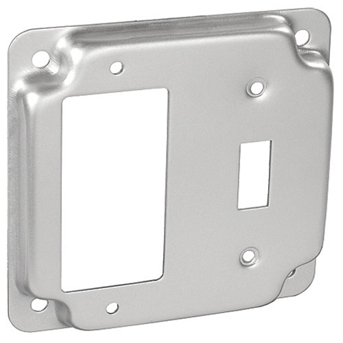 4" Square 1/2" Raised Industrial Surface Cover With Toggle/GFCI G1948 (Pack of 100)