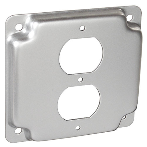 4" Square 1/2" Raised Industrial Surface Cover Duplex G1938 (Pack of 110)
