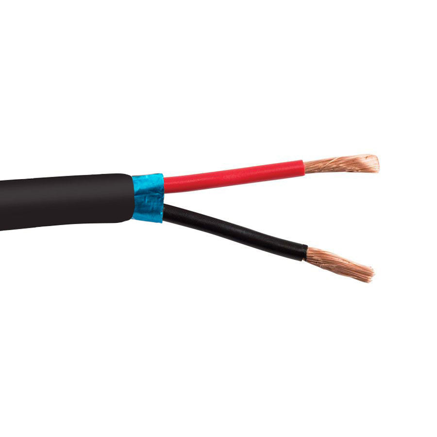 14/2SHDB SHIELDED DIRECT BURIAL SPEAKER CABLE- 2C/14 AWG 105 STRAND OFC SHIELDED w/DRAIN- WBT, OUTDOOR INSTALLS, LLDPE JKT- BLACK- 1000 FT/ 305M SPOOL