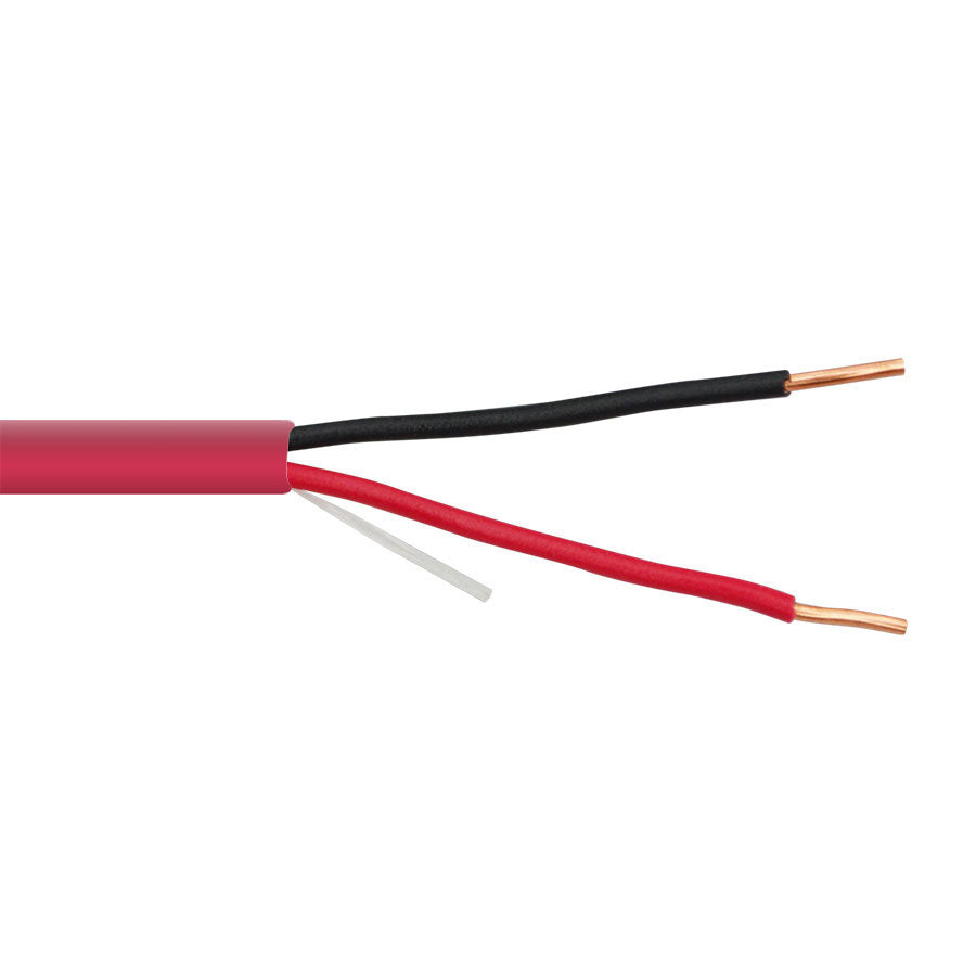 16/2FPLR-500 2C/16 AWG SOLID FPLR PVC Fire Alarm Cable RED – 500 FT BOX