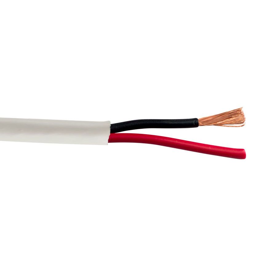 16/2SP-26-WT 2C/16 AWG 26 STRAND BC SPEAKER CABLE, EN50575 Eca, PVC JKT – WHITE- 500FT/152M BOX