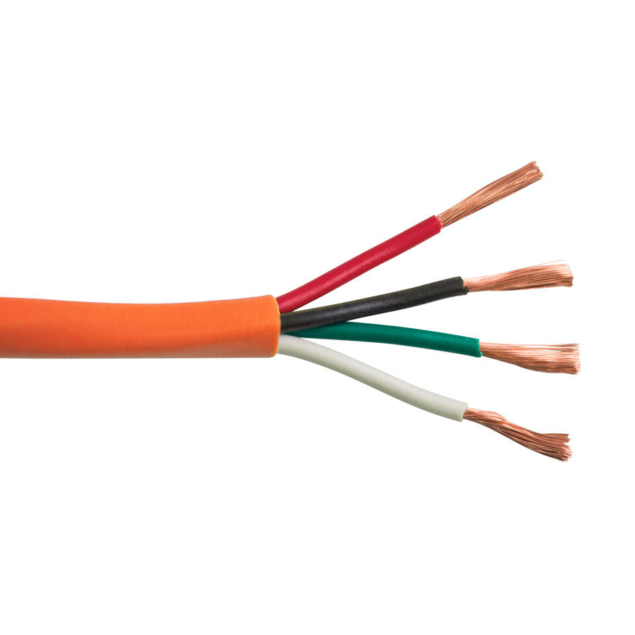 16/4OFC-OR 4C/16 AWG 65 STRAND OXYGEN FREE COPPER SPEAKER CABLE, UL CMR, PVC JKT- ORANGE- 500 FT/ 152M BOX
