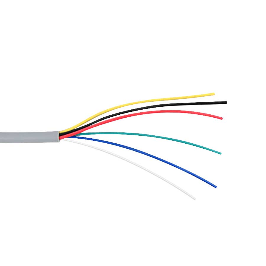 18/6P 6C/18 AWG STRANDED PLENUM Security Alarm Cable WHITE – 1000 FT SPOOL