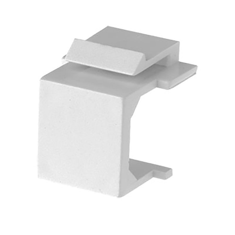 S45-3207W Blank Keystone Snap-In Inserts - White - 10 Pieces