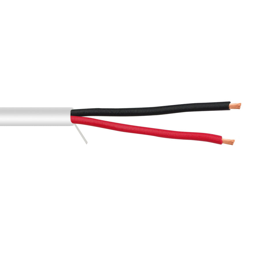 22/2-WT-500 2C/22 AWG STRANDED PVC Security Alarm Cable WHITE – 500 FT BOX