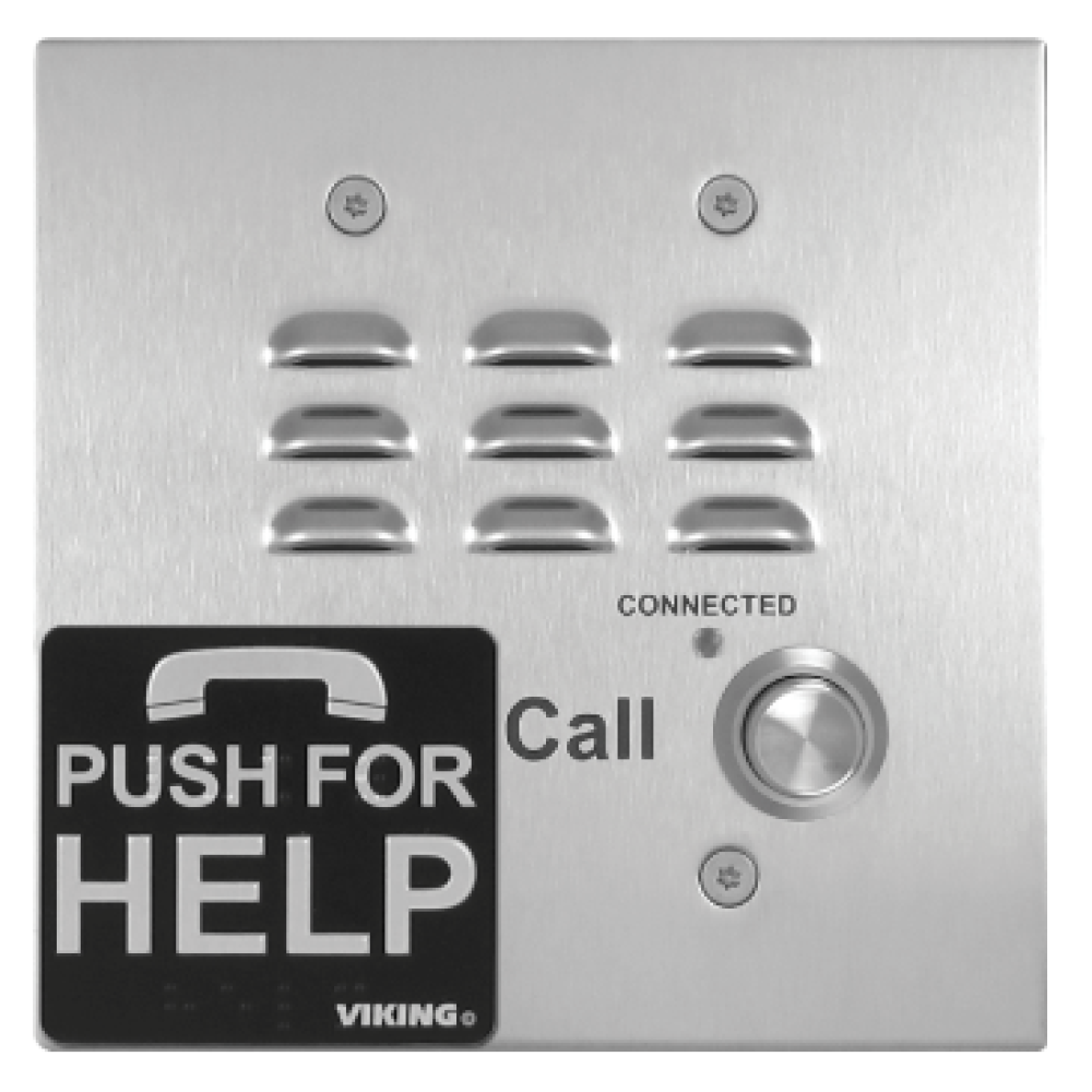 E-1600-32A - ADA-Compliant Stainless Steel Emergency Phone with Noise Canceling