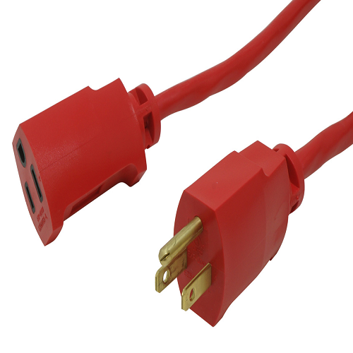 100' Ft 14/3 SJTW Standard Outdoor Red Extension Cord Cable 2409SW8804 (Pack Of 6)