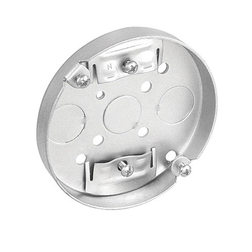4 Inch Round Pan Box For Use With NM Cable 1/2 Inch Deep 56111-R (Pack of 100)