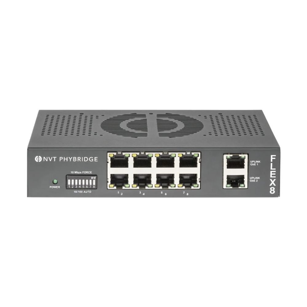 NV-FLX-08 - 8-Port PoE Switch for Cost-Effective IP Device Transition