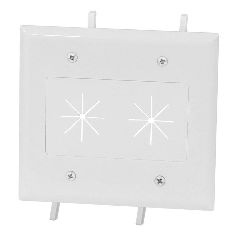 45-0015-XX Cable Plate with Flexible Opening, 2-Gang