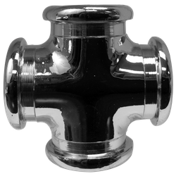 45392LFCP - Lead-Free Bronze Cross Fitting, 3/8 in FIP x 3/8 in FIP x 3/8 in FIP x 3/8 in FIP