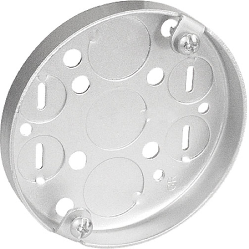 4" Round Pan Box, 1/4" Deep - Drawn W/Conduit KO's, Fixture Earss 2-3/4" O.C. 56113 (Pack of 30)