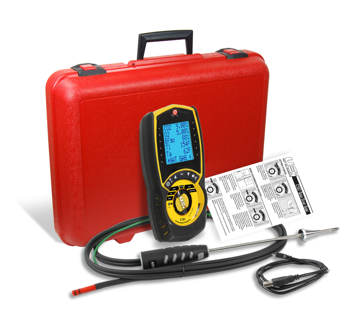 C161 Residential Combustion Analyzer w/ AC509 Carrying Case