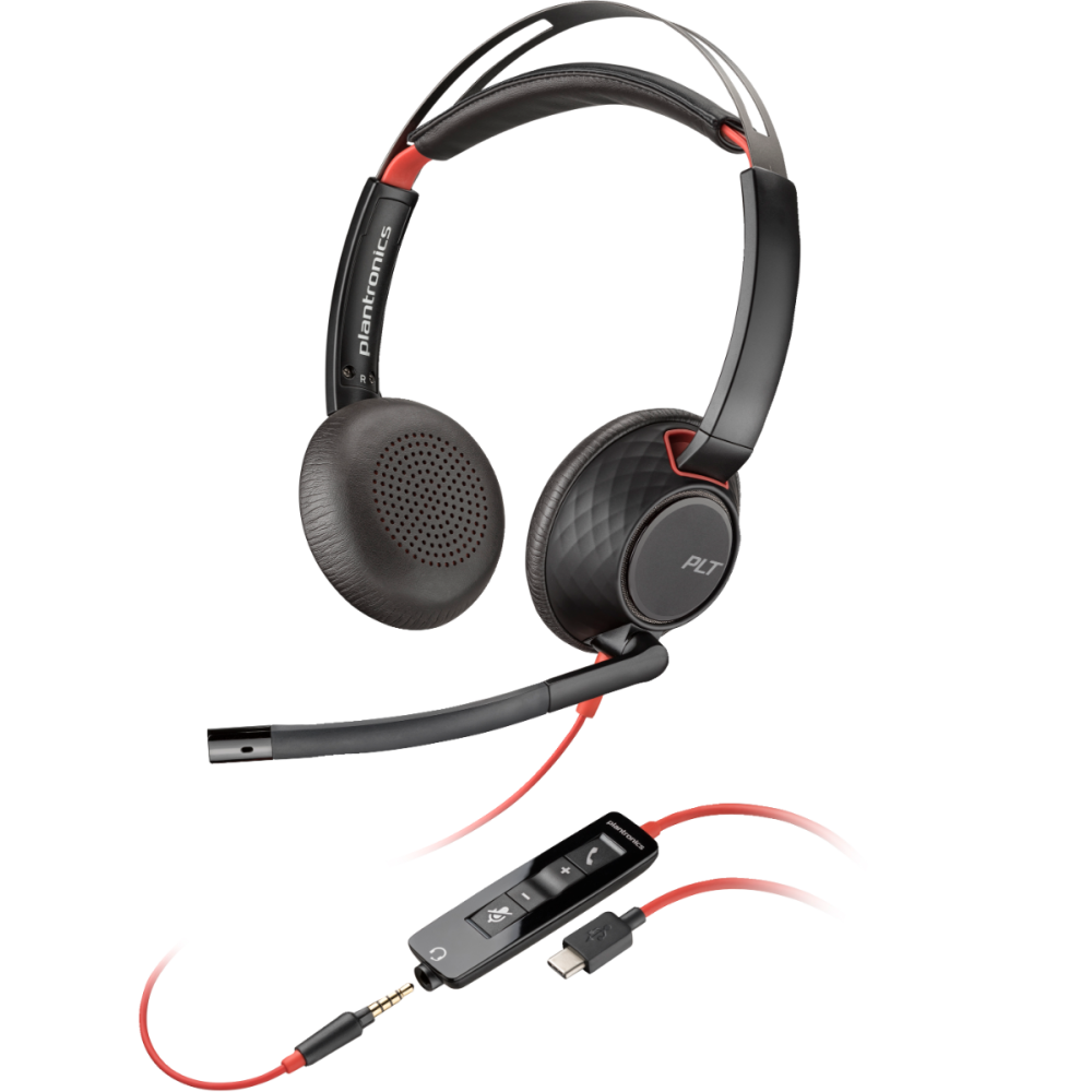 8X231AA - Ergonomic Blackwire 5220 USB-C Headset with Noise Canceling Microphone