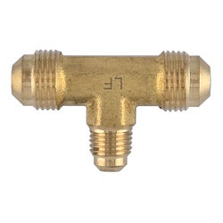 704059-101006 - Lead-Free Brass SAE 45-Degree Flare Reducing Branch Union Tee - 5/8-in x 5/8-in x 3/8-in