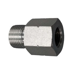 9023-02-04 - Steel Reducer Bushing 1/8-in Male BSPP x 1/4-in Female BSPP, 31 mm Length