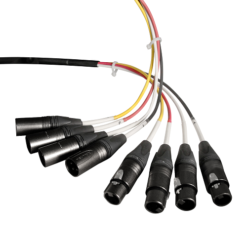 4XLR-35-CT Stage Ninja Performance Series 35 Foot Constant Tension Retractable Female Quad Channel XLR Snake Reel