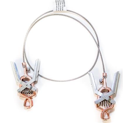 AI-000501E-120 - 10 Ft. Stainless Steel Grounding Cable with Clips (Pack of 3)