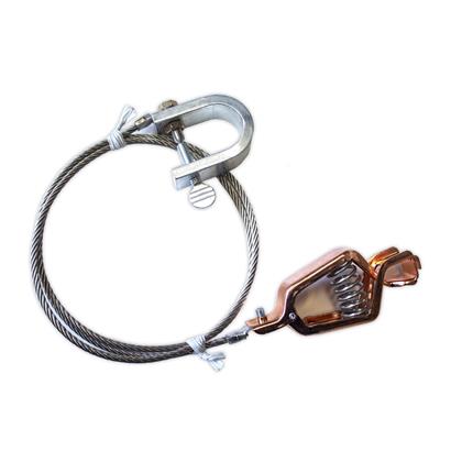 AI-000503-60 - 5FT Stainless Steel Grounding Cable with C-Clamp (Pack of 4)