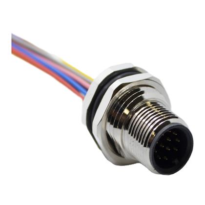 AI-T00215 - 12-Position M12 Male Receptacle, 0.5m 24 AWG Cable (Pack of 6)