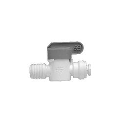 20904P - 1/4 x 1/4 in Push-In x MNPT Shut-Off Valve, 170 psi, 34-150°F
