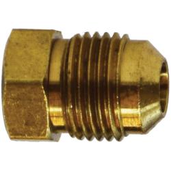 10063 - Brass Plug for 3/16-in Flared Connections, 0.59-in Length, Hex Size 1/2-in, Thread 3/8-24 UNF
