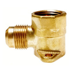 04090-0808 - 90-Degree Brass Drop Elbow Fitting with Male Flared and Female NPT Connections