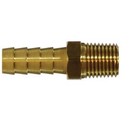 07001-0608 - Brass Rigid Male Adapter - 3/8-in Hose x 1/2-in Male NPTF, 1.87 in Length