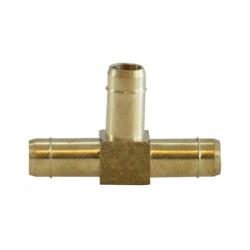 21155 - 3/8-in Brass Mini Barb Union Tee for Polythene and Plastic Tubing