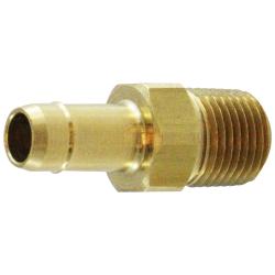 07068-0606 - Brass 3/8-in Mini Barb x 3/8-in Male NPTF Single Mini Adapter