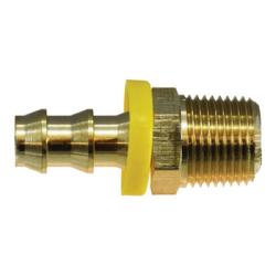 07201-1012 - Brass Adapter 5/8 in Hose x 3/4 in Male NPTF, 2.45 in Length, 150 psi Max Pressure