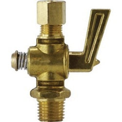 09201-0504 - 5/16 x 1/4 in Brass Shut-Off Cock with Compression to MIP Connection
