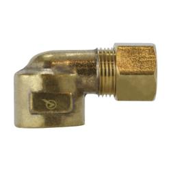 700070-0806 - 90-Degree Elbow 1/2-in Compression x 3/8-in FNPTF Lead-Free Brass Fitting