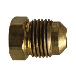 LF39-4 - 1/4 in 45° Flared Brass Plug for Tubing Connection