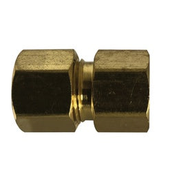 704822-0606 - 3/8 in x 3/8 in Lead-Free Brass SAE 45-Degree Flare Compression Coupling