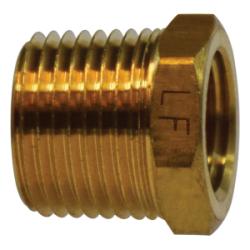 706110-0604 - 3/8-in MPT x 1/4-in FPT Lead-Free Brass Hex Bushing, 0.69 in Long