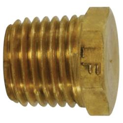 706121-02 - 1/8-in MPT Lead-Free Brass Cored Hex Head Plug Fitting