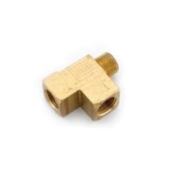 706127-02 - 1/8-in FNPTF x 1/8-in MNPTF x 1/8-in FNPTF Lead-Free Brass Barstock Street Tee