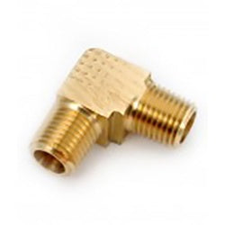 706130-02 - 1/8-in x 1/8-in Male NPTF Barstock Brass Elbow Fitting