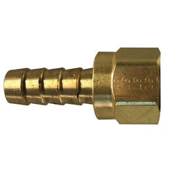 707010-0404 - 1/4-in Hose Barb x 1/4-in Female Flared Lead-Free Brass 45-Degree Flare Swivel Adapter