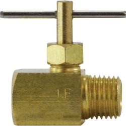709135-02 - 1/8 in Lead-Free Brass Needle Valve, MIP to FIP Connection
