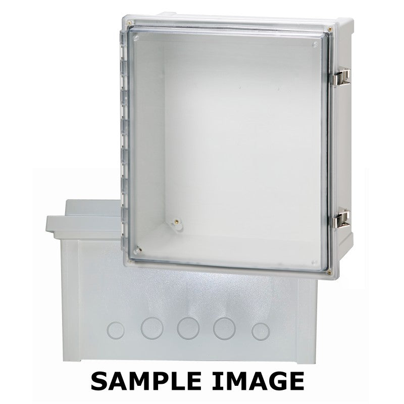 ARK1086CHSSLT 10 x 8 x 6 Inch PC Enclosure with Knock-Out Base, Hinged Opaque Cover with Stainless Steel Latches