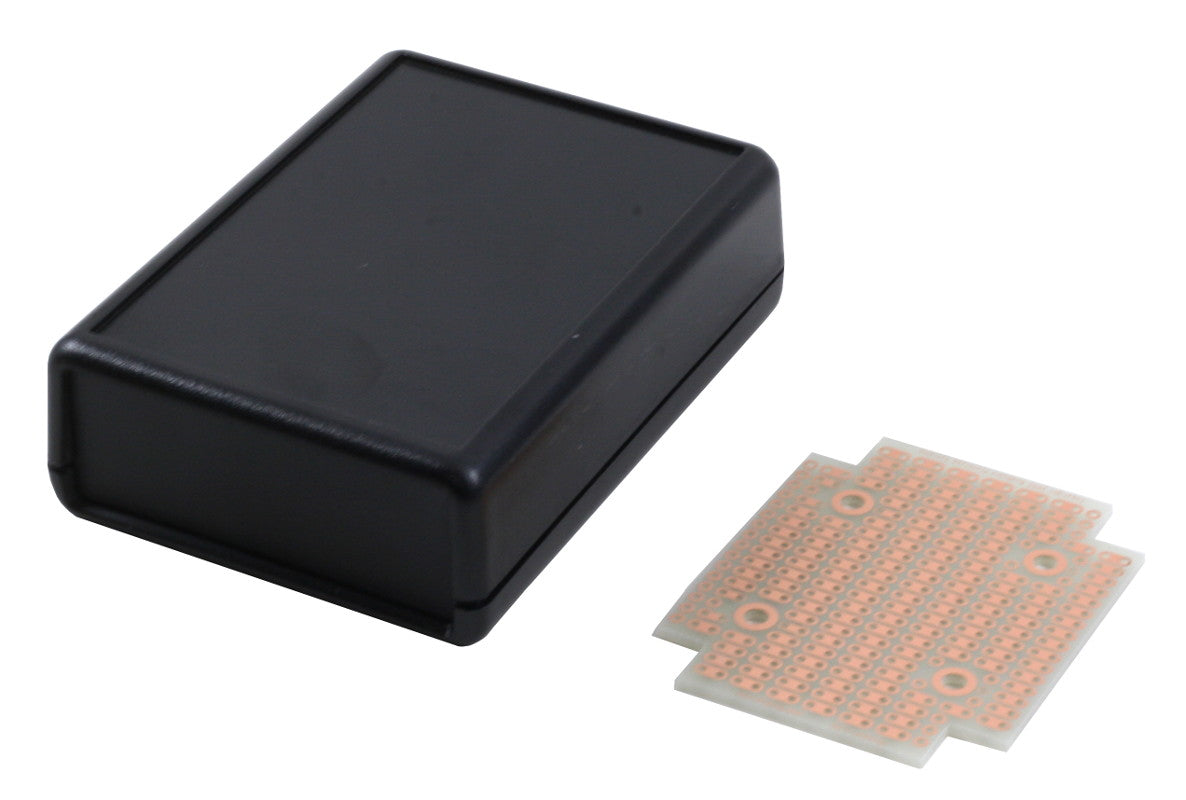 KIT-1593P-BK Black Hammond Plastic Enclosure with ProtoBoard