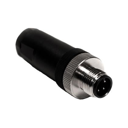 BU-12ZU01-PG9 - M12 3-Position Male Connector, IP67, 18-22AWG (Pack of 8)
