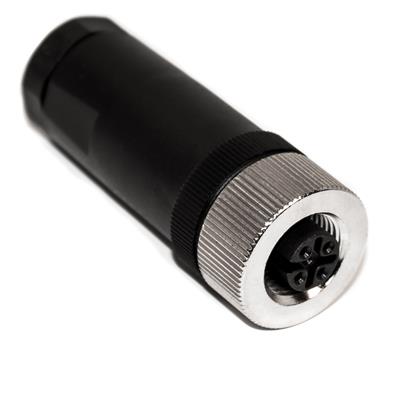 BU-12ZU06-PG7 - M12 5-Position Female Connector, IP67 Rated, 22-26 AWG (Pack of 6)