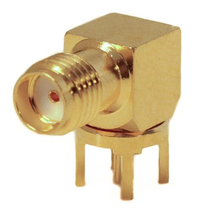 BU-1420701301 - RoHS Compliant Brass SMA Jack Connector for PCB Assembly (Pack of 20)